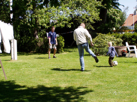 Football in the garden